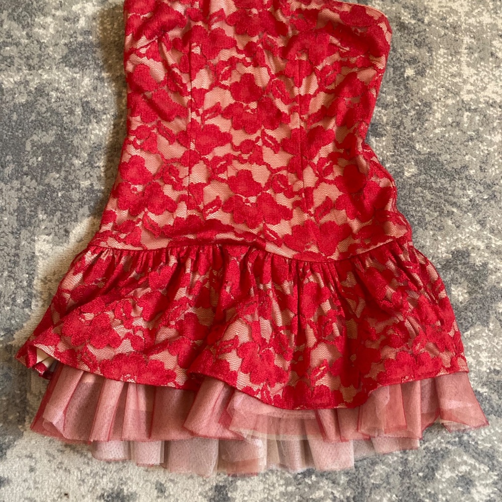 Red Lace Cocktail Dress